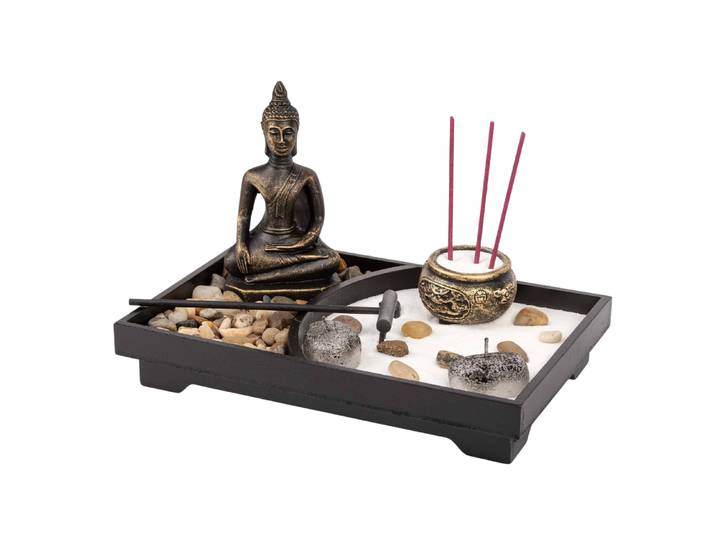 Mini Zen-Garten Buddha Räucherstäbchenhalter
