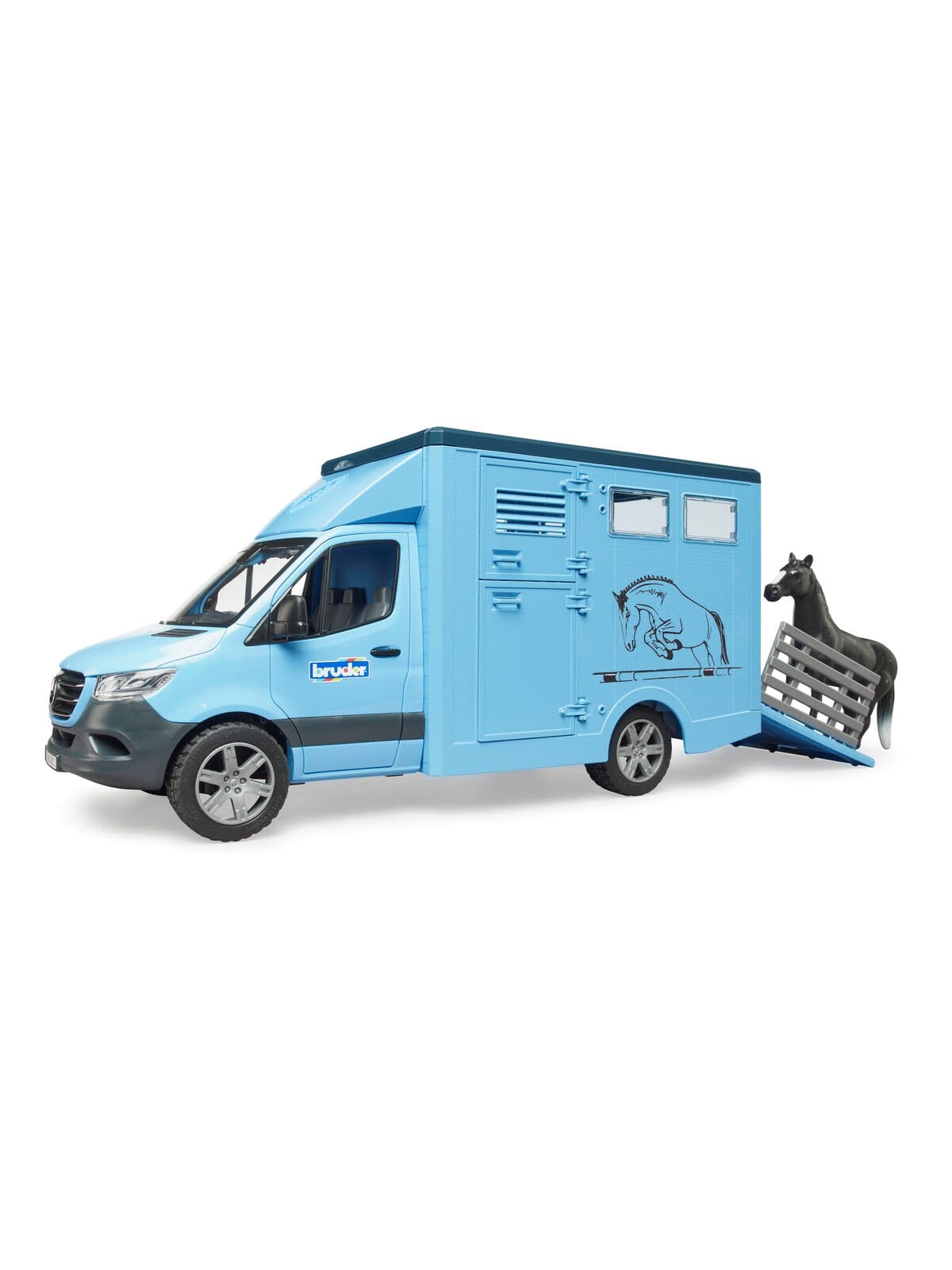 Bruder Mercedes-Benz Sprinter Tiertransporter mit Pferd Spielzeug