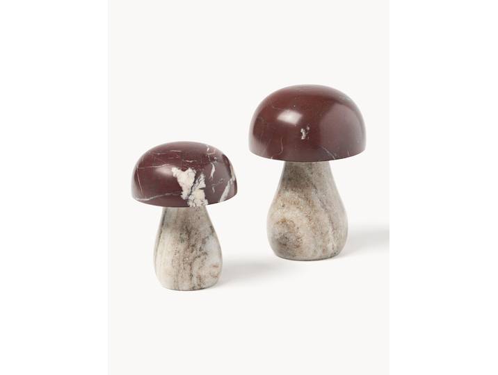 Champignons décoratifs en marbre Sadie, 2 pièces