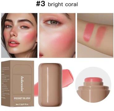 Inspired Finds GlowTint 3 In 1 Blush Stick Moisturizing Lip And Cheek Tint With Glossy Finish bight Colar