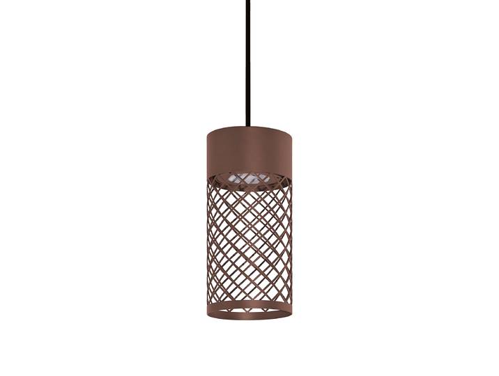 Suspension LED Ø 10cm Marron/Marron Aluminium laqué LED non-remplaçables Module LED