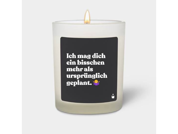 Duftkerze Weiss Flowery Ich mag dich ein bisschen mehr als ursprünglich geplant.