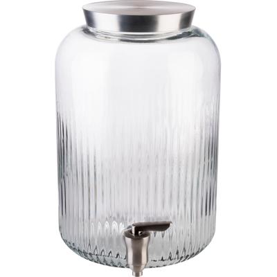 Getränkespender APS "Industrial", silber (transparent, edelstahlfarben), H:30,5cm Ø:20cm, Zapfanlagen, Füllmenge 7 Liter