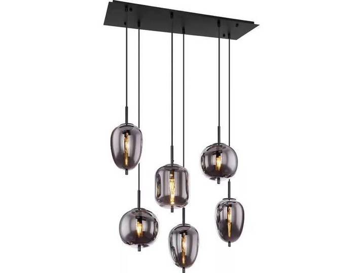 mutoni - Hängeleuchte Blacky Metall 6xE14, One Size, Multicolor