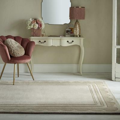 FLAIR RUGS "Lois mit Jakobsmuschelbordüre" rechteckig 10 mm Höhe mit Jakobsmuschelbordüre