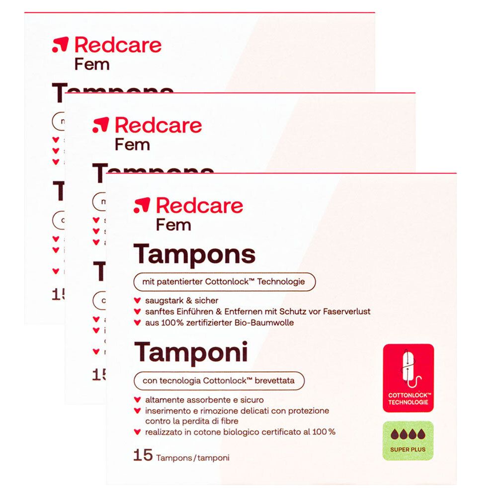 Redcare Tampons Super Plus Dreierpack 3x15 St Tampon