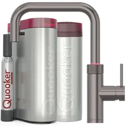 Quooker Flex Square PRO3 CUBE Gunmetal *7 Jahre Garantie & CUBE Filter Starter Paket* FXSGME PRO3 CUBE2