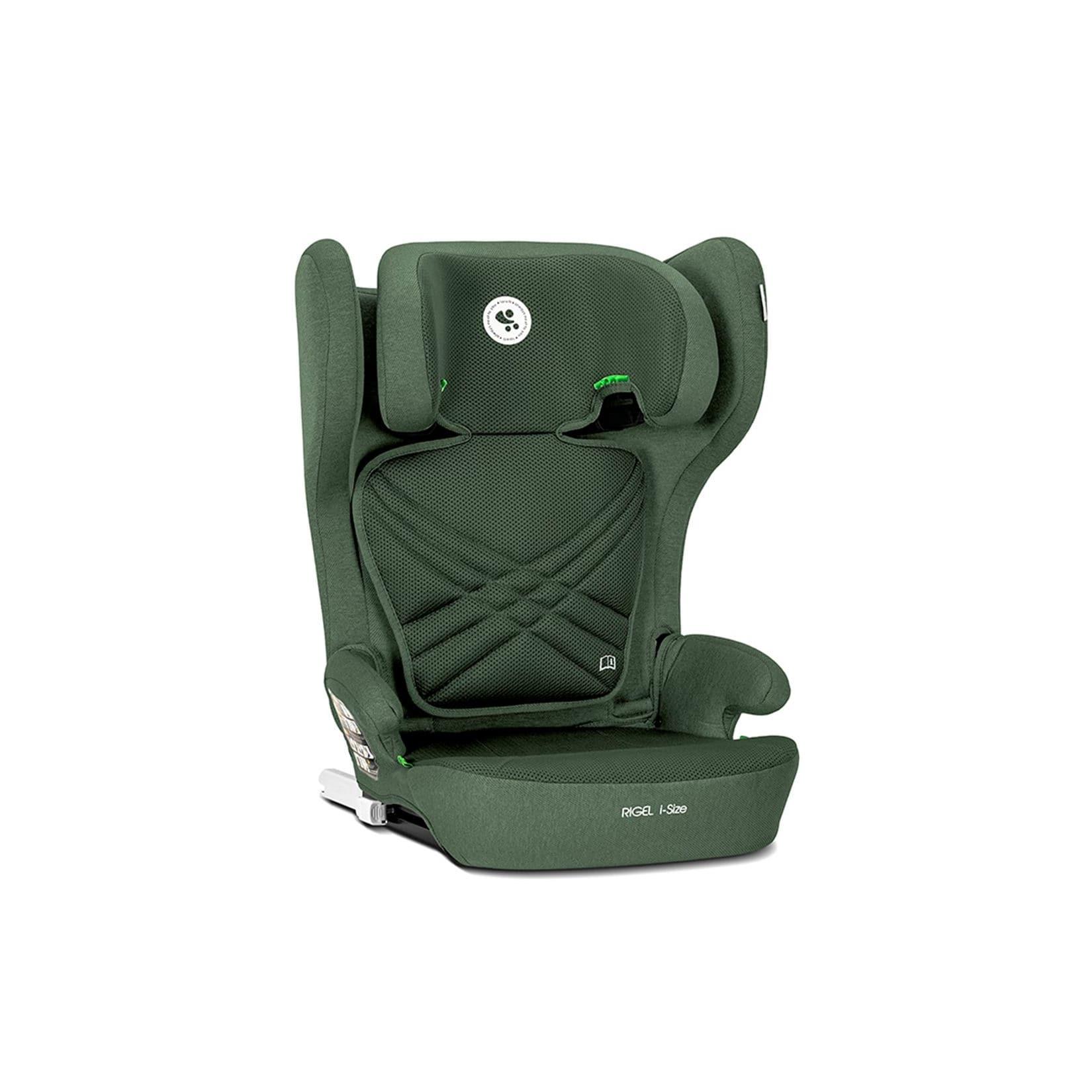 Lorelli Kindersitz Rigel i-Size (100-150cm) Gruppe 2/3 faltbar Isofix Kopfstütze grün