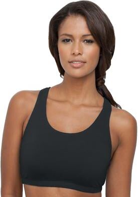 Plus Size Women's Leading Lady® Serena Low-Impact Wireless Active Bra 0514 by Leading Lady in Black (Size 48 B/C/D)