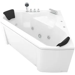 AcquaVapore Whirlpool Pool Badewanne Eckwanne Wanne W02 135x135cm mit Farblichtherapie