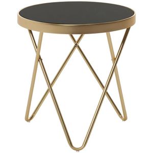 Wohnling Beistelltisch WL5.785, schwarz, aus Glas / Metall, rund, (Ø/H) 42 x 46cm