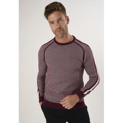 Rundhalspullover FELIX HARDY "Basic-Pullover mit Rundhalsausschnitt", Herren, Gr. XXL, rot (hell bordeaux), 100% Baumwolle, Rundhals, Pullover Rundhalspullover