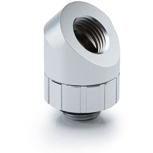 BitsPower Artemis 45 Grad Fitting - drehbar, sandblast silber