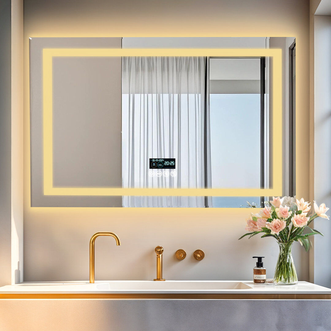 Metro Rectangle Bluetooth Led Mirror 70 cm H x 100 cm W