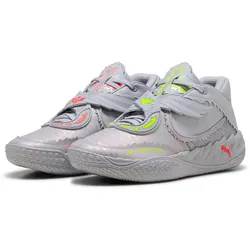 PUMA MB.05 Metallic Basketballschuhe 01 - vibrant silver/yellow alert/glowing red 48