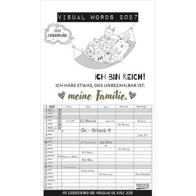 Visual Words Familienplaner 2027