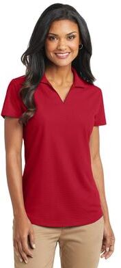 Port Authority L572 Women's Dry Zone Grid Polo Shirt in Engine Red size 4XL   Polyester