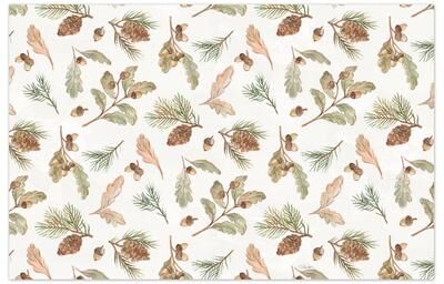 CounterArt Rustic Pines 24 Premium Paper Placemats Made in The USA Recyclable Table Decoration for Parties, Celebrations, and Holidays