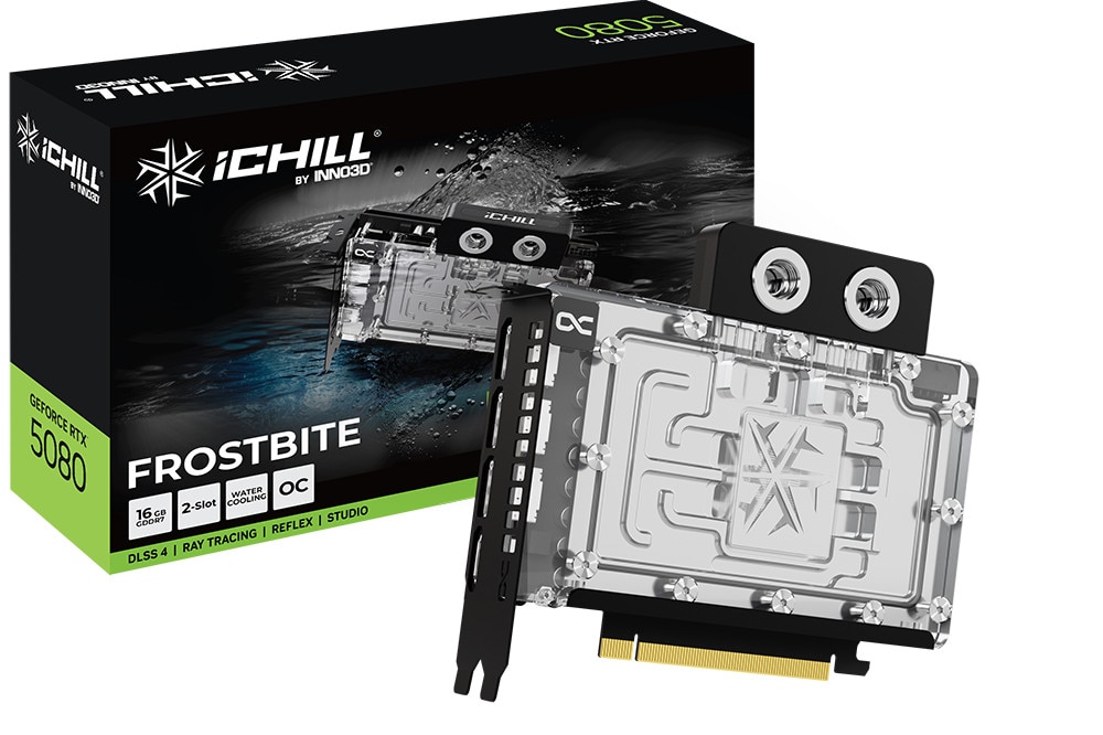 INNO3D GeForce RTX 5080 iCHILL FROSTBITE Grafikkarte 16 GB Passiv