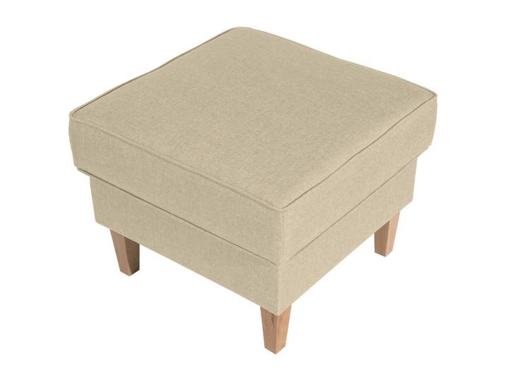 Max Winzer Hocker Lorris, Beige, Uni, quadratisch, 53x53x45 cm, Goldenes M, Made in Europe, Wohnzimmer, Hocker, Sitzhocker