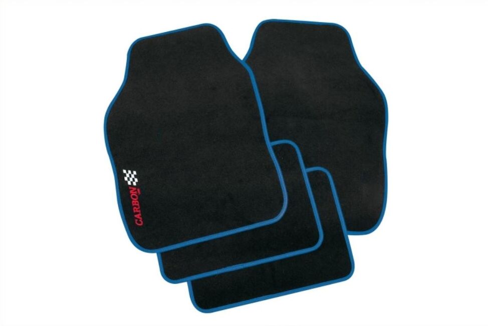 Petex Fußmattensatz Fußmatten Rand Blau Material Polyester 11380005