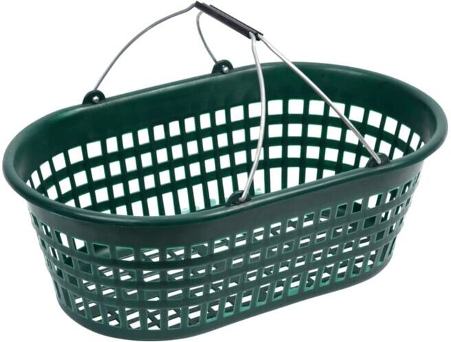 floraworld Panier de jardin 15 kg vert ovale, avec double anse rabattable (011074)