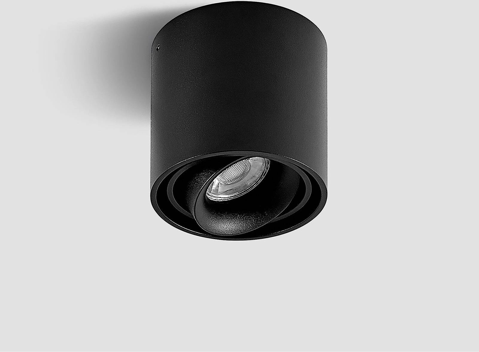 Deckenlampe Walza Arcchio, dimmbar, schwarz, für Flurbereich, Aluminium, Modern, Deckenlampe