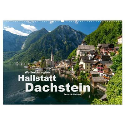 Welterberegion Hallstatt Dachstein (Wandkalender 2027 DIN A2 quer), CALVENDO Monatskalender