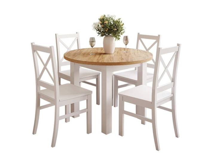 ESSZIMMERSET OLEA Tisch + 4 Stühle
