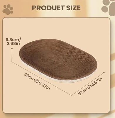 Uplifted Finds Oval Lounge Nest Corrugated Cat Scratcher l