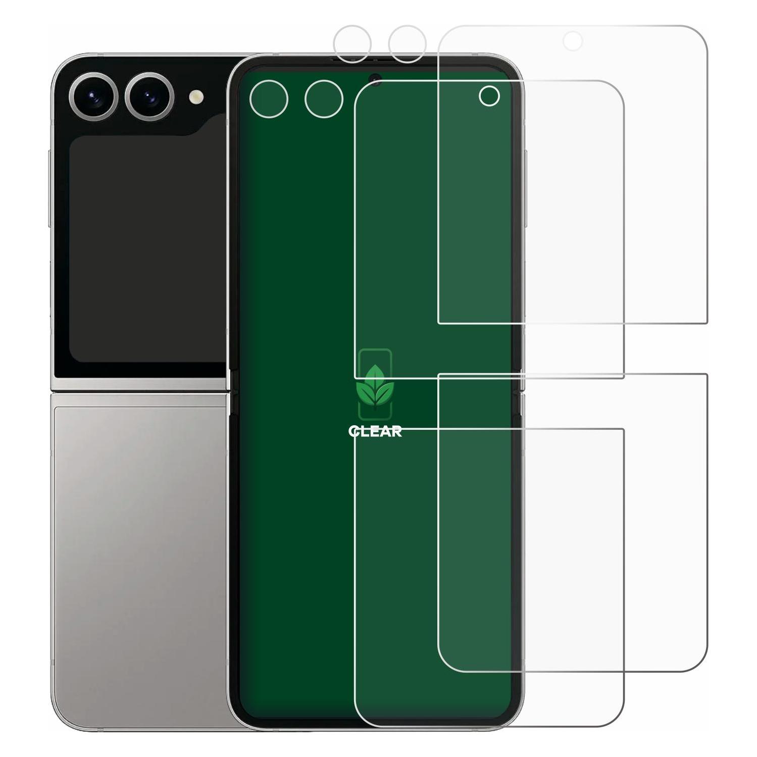 ScreenLeaf Schutzfolie für Samsung Galaxy Z Flip 6 (Display+Kamera) Displayschutz Display Schutz Folie Klar (Samsung Galaxy Z Flip6) (6155667)