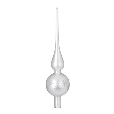 Weihnachtsbaumkugel MAGIC BY INGE, silber (silber, weiß), Glas, Weihnachtsbaumkugeln, aus Glas, 60 Kugeln 4-7 cm, mit 100 Aufhängern