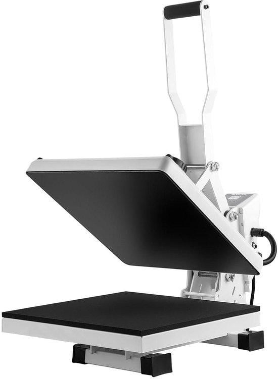 VEVOR Warmtepers Machine voor Textiel Bedrukken met Digitale Controle, Wit, 38 x 38 cm