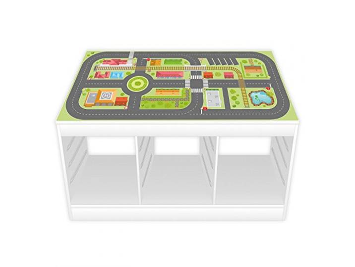 Film de jeu/film pour meubles IKEA TROFAST - Vie urbaine - Autocollant pour chambre d'enfant - Table de jeu (meubles non inclus)