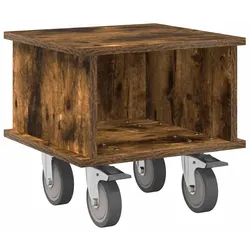 Helloshop26 - Moderner rechteckiger TV-Schrank Stauraum 37 x 35 x 35 cm Holzwerkstoff Räuchereiche