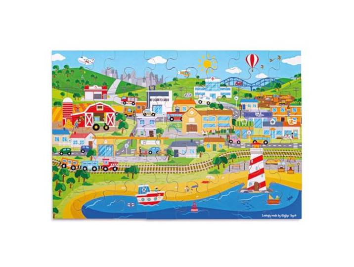 Bigjigs Toys Transport Town Floor Puzzle