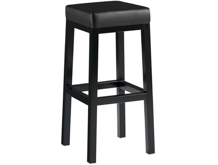 CLP Barhocker Taylor mit schwarzem Metallgestell Sitzhöhe 83 cm Farbe schwarz Material Kunstleder