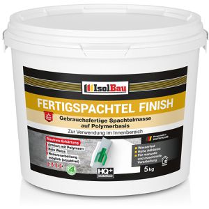 IsolBau Spachtelmasse Fertigspachtel, weiß, für Wände, Innenbereich, 5kg