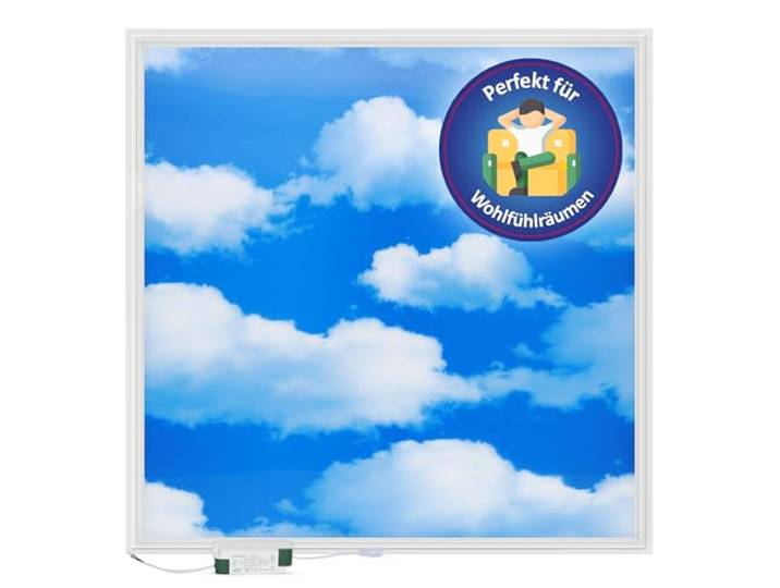LECOM LED Panel 62x62 3D Sky Wolkendecke Himmel Tageslicht Rasterleuchte