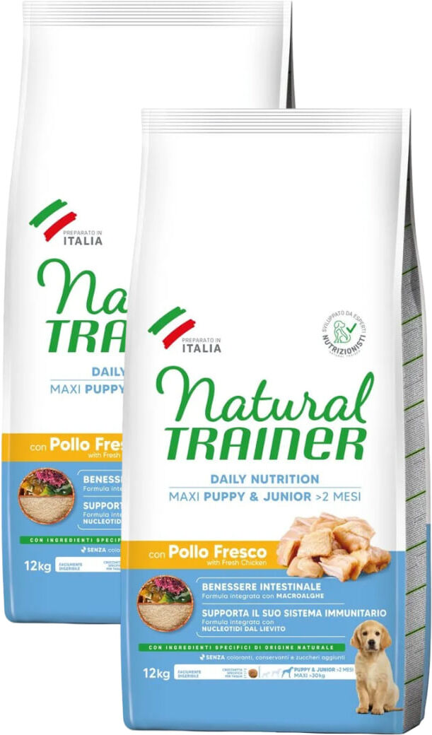 Kit Risparmio 2x12KG Natural Trainer Puppy Maxi Pollo POLLO FRESCO