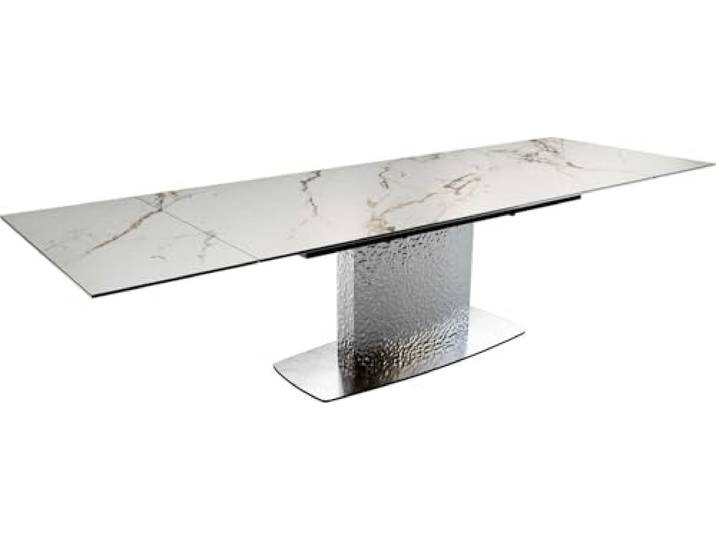 Esszimmertisch Edge Keramik Calacatta Luxe Weiß-Gold-Grau 200-300x100