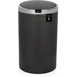 Les Collectors Sensor-Küchenabfalleimer N°347 / Sensor /Edelstahl/dunkelgrau, 42 L/Automatische Öffnung/leises Schließen/rund und praktisch
