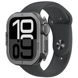 AmazingThing Titan Pro Metallgehäuse für Apple Watch 11 46 mm, Aluminium, Schwarz, Smartwatch Zubehör, Schwarz