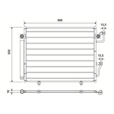 VALEO Kondensator, Klimaanlage 822828 für MITSUBISHI (GAC)