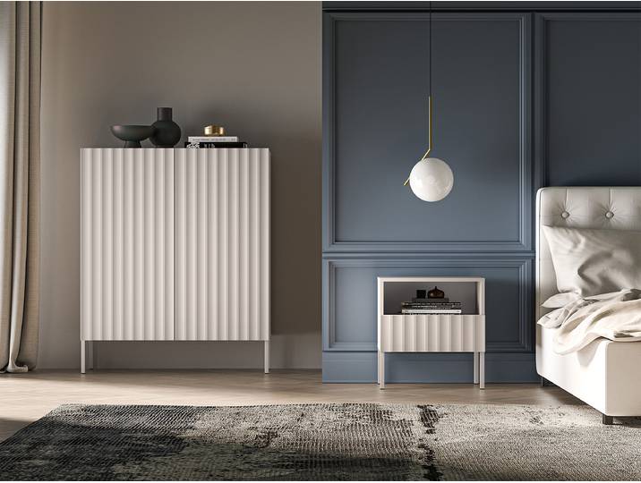 Nachtkommode Derriva 50 x 53 x 35cm Beige