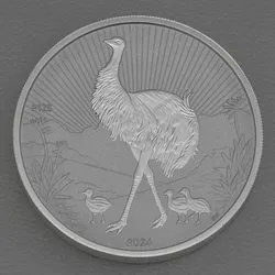 Silbermünze 2oz "Mother & Baby Emu 2024" Next Generation (Australien)