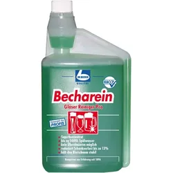 Dr. Becher 1124000 Gläserreiniger PRO 1 L Spülmittel in der praktischen Dosierkammerflasche, Superkonzentrat