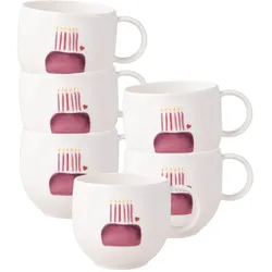 Villeroy & Boch, Tasse, With Love Henkelbecher Happy Birthday (290 ml, 6x)