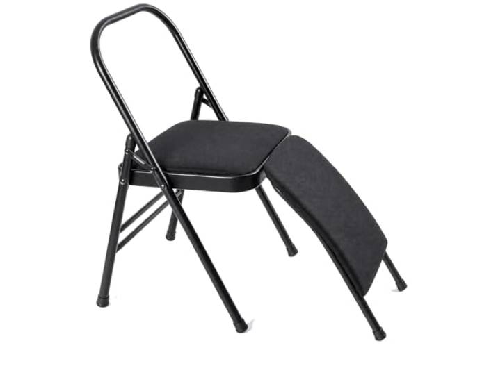 Tragbarer klappbarer Yoga-Stuhl, Rückenfreier Yoga-Stuhl Aus Metall Leichter, Rückenfrei, Metallkonstruktion, Für Zuhause, Fitnessstudio