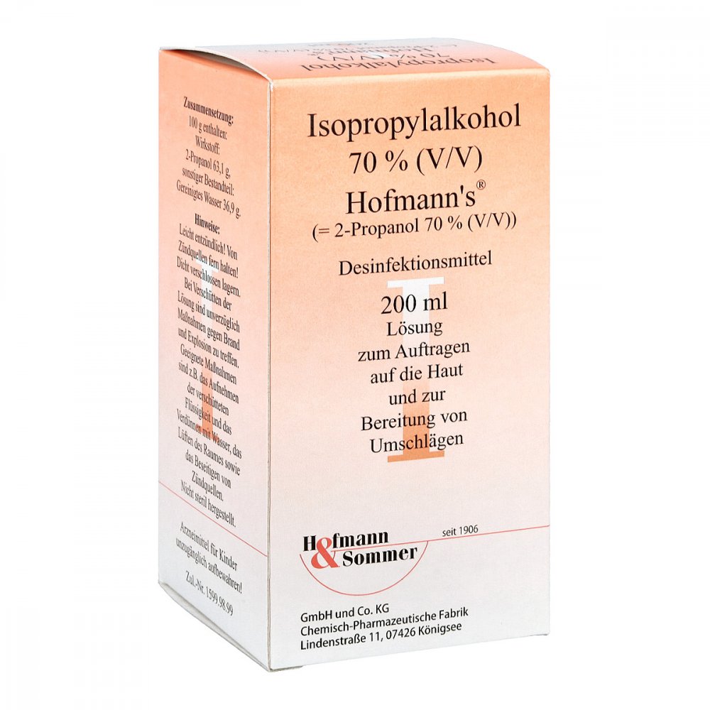 Hofmann & Sommer GmbH & Co. KG Isopropylalkohol 70% V/v Hofmann's 10112496